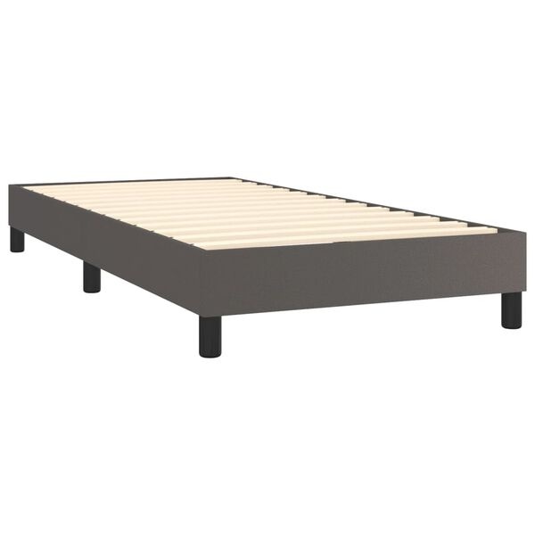 vidaXL Bedframe Kunstleer Grijs 100x200cm - 40% Korting!