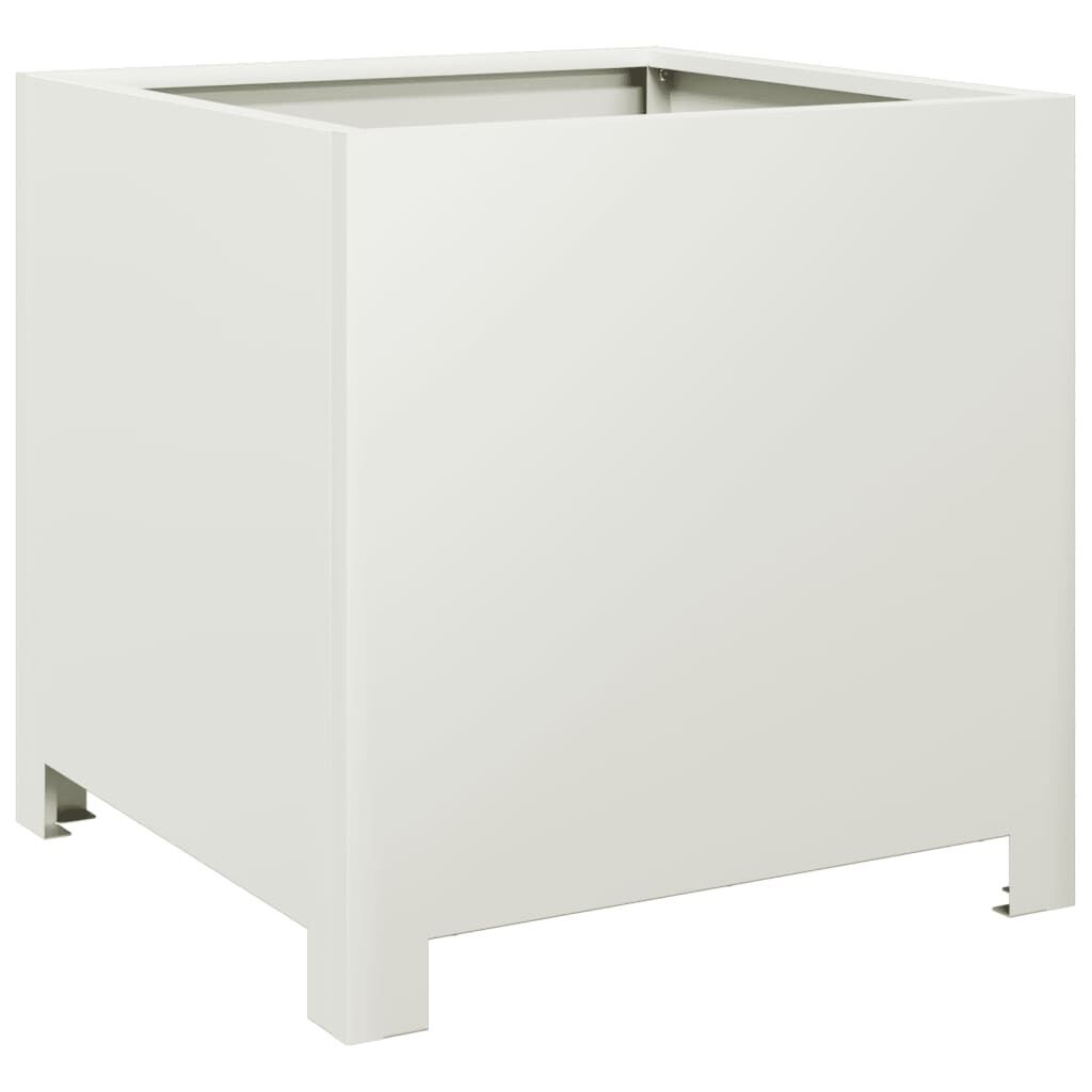 VidaXL Plantenbakken 2x 40x40cm Staal Wit -40% Korting!