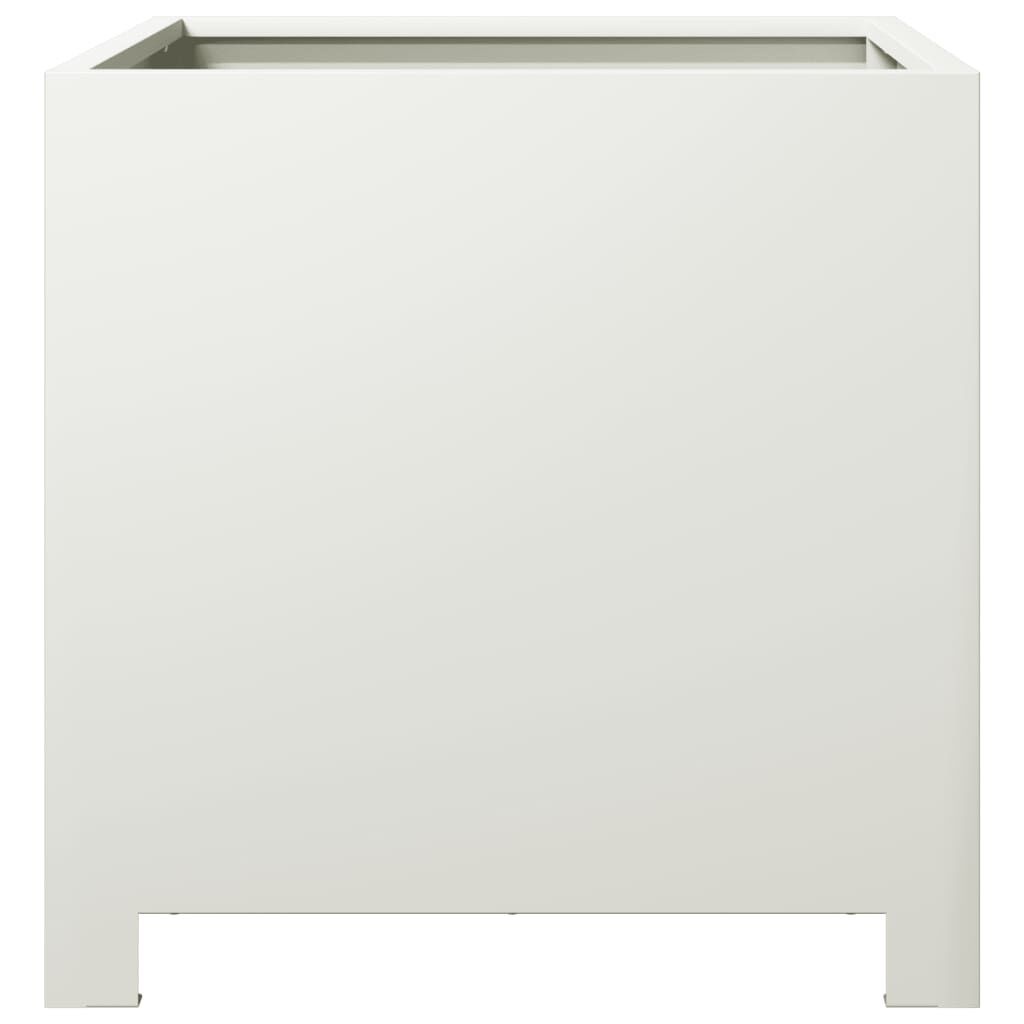 VidaXL Plantenbakken 2x 40x40cm Staal Wit -40% Korting!