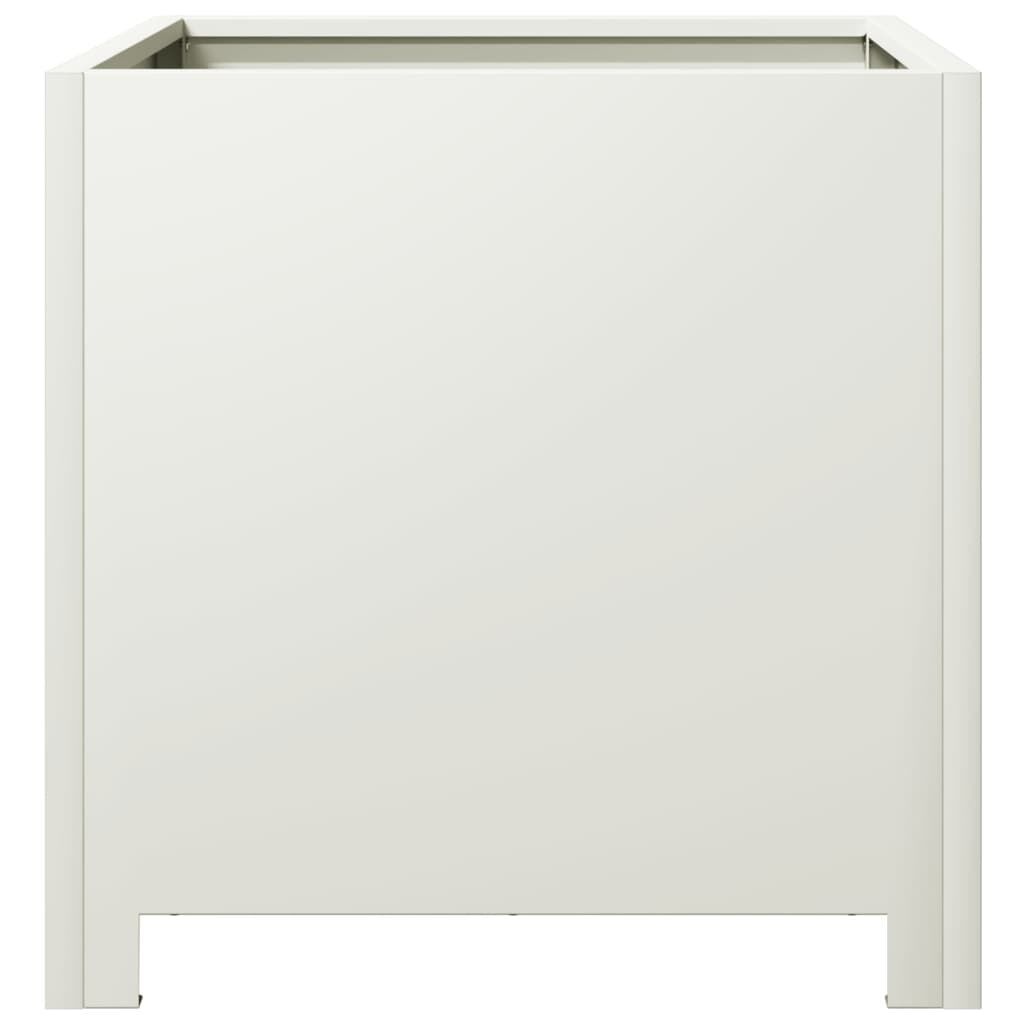 VidaXL Plantenbakken 2x 40x40cm Staal Wit -40% Korting!