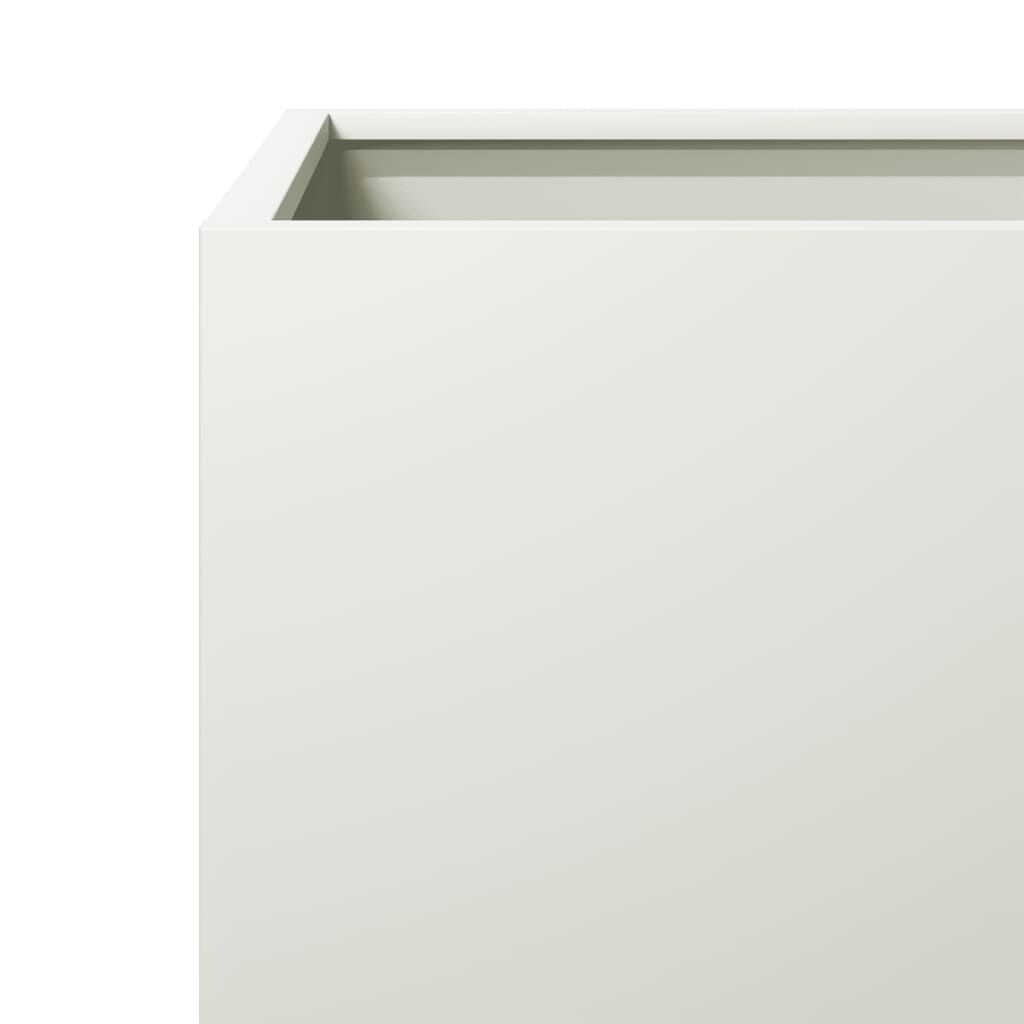 VidaXL Plantenbakken 2x 40x40cm Staal Wit -40% Korting!