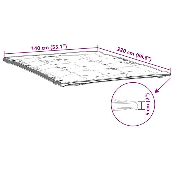 vidaXL Matrasbeschermer 140x220 Wit - 40% Korting!
