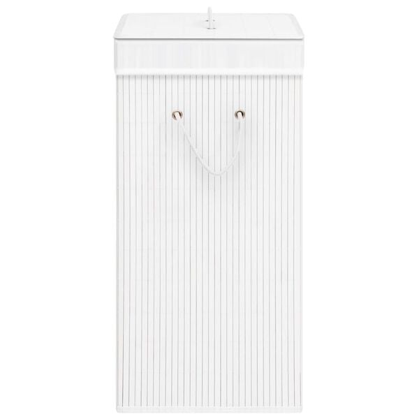 VidaXL Wasmand Bamboe Wit 72L - 40% Korting!
