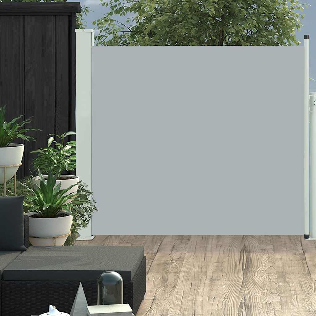 Tuinscherm Uittrekbaar 100x300 cm Grijs - 40% Korting!