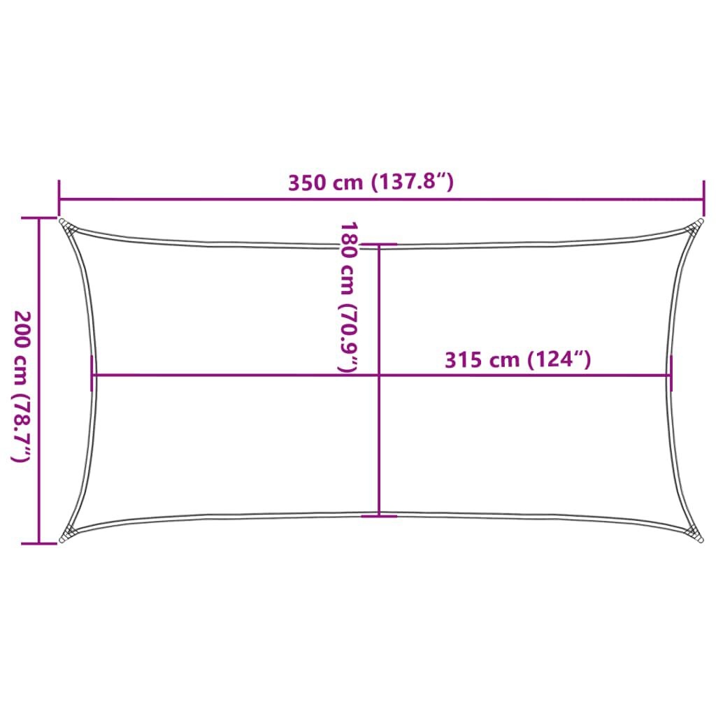 Zonnezeil Crème 2x3,5m - 35% Korting! Tuin & Balkon