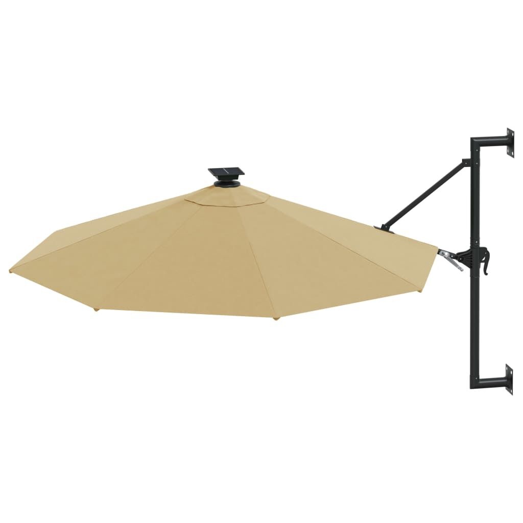 Wandparasol met LED - 300cm Taupe - 40% Korting!