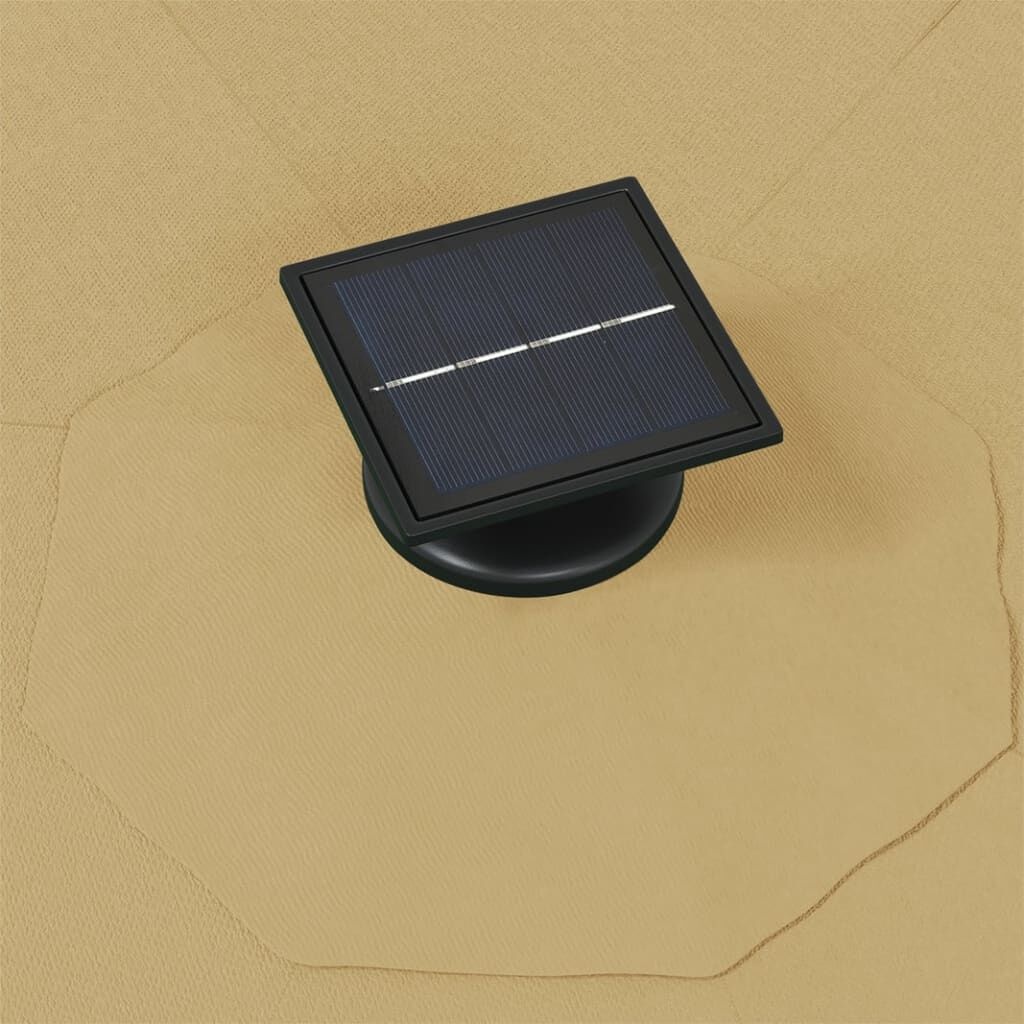 Wandparasol met LED - 300cm Taupe - 40% Korting!
