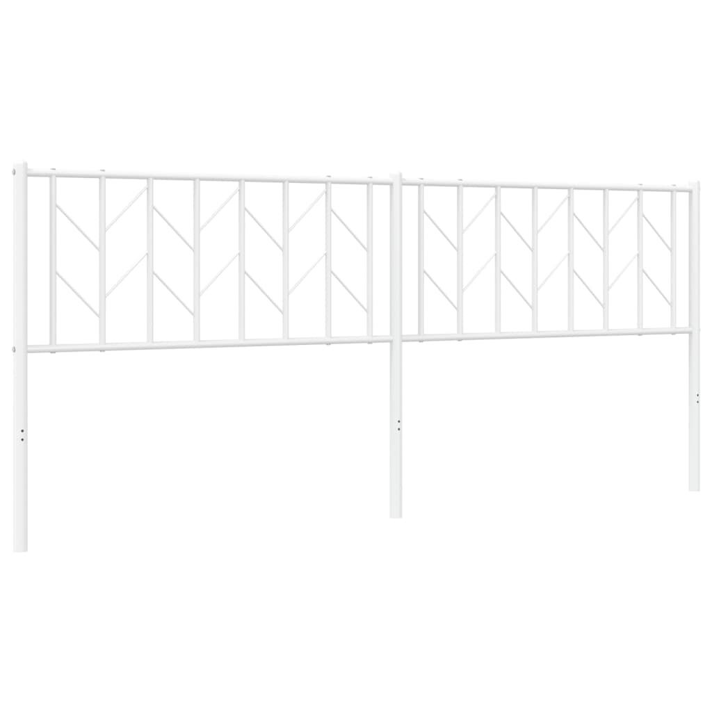 vidaXL Hoofdbord 200cm Wit Metaal - 40% Korting!