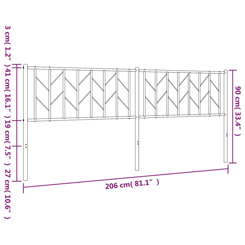 vidaXL Hoofdbord 200cm Wit Metaal - 40% Korting!