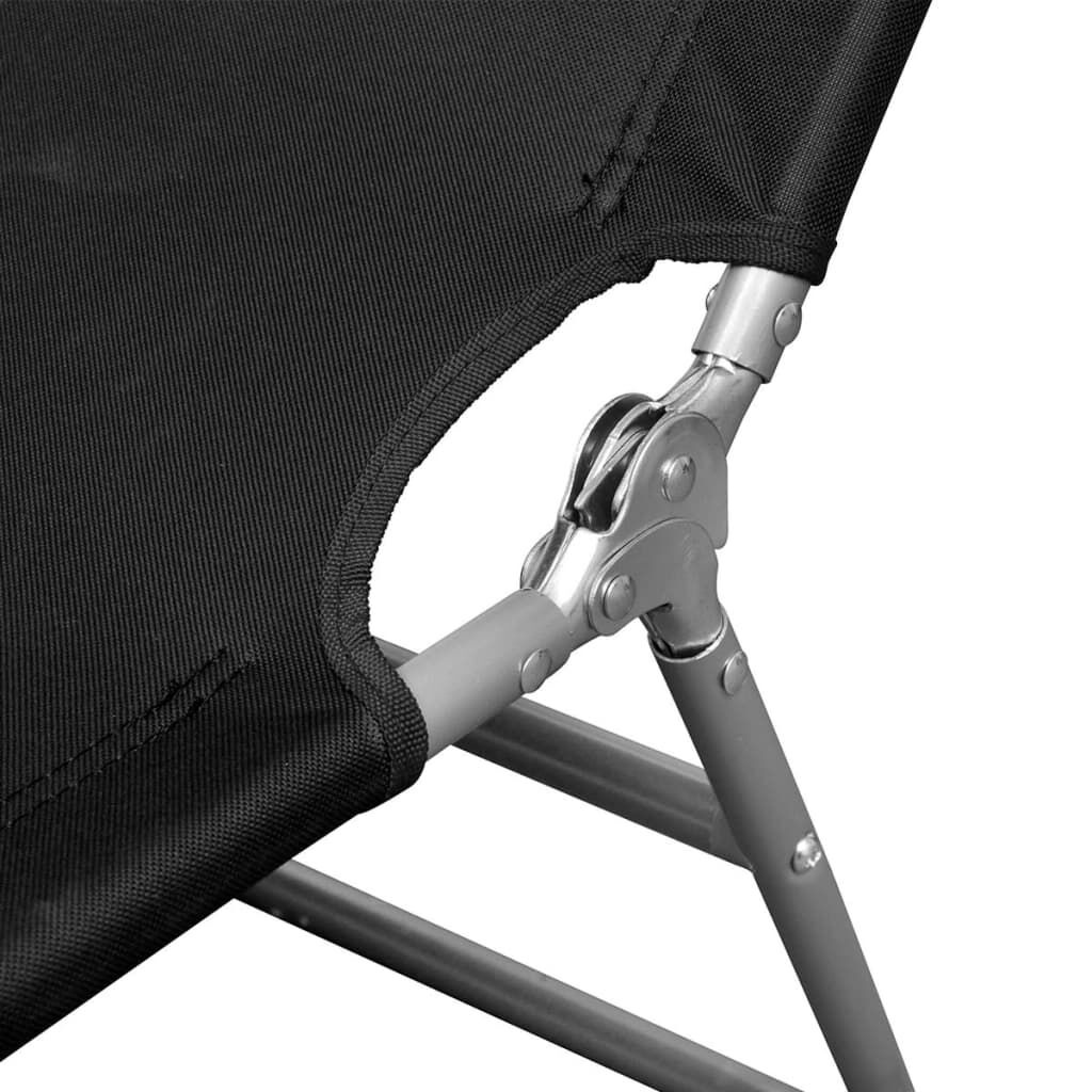 Ligbed Inklapbaar Zwart - vidaXL - 55% Korting!