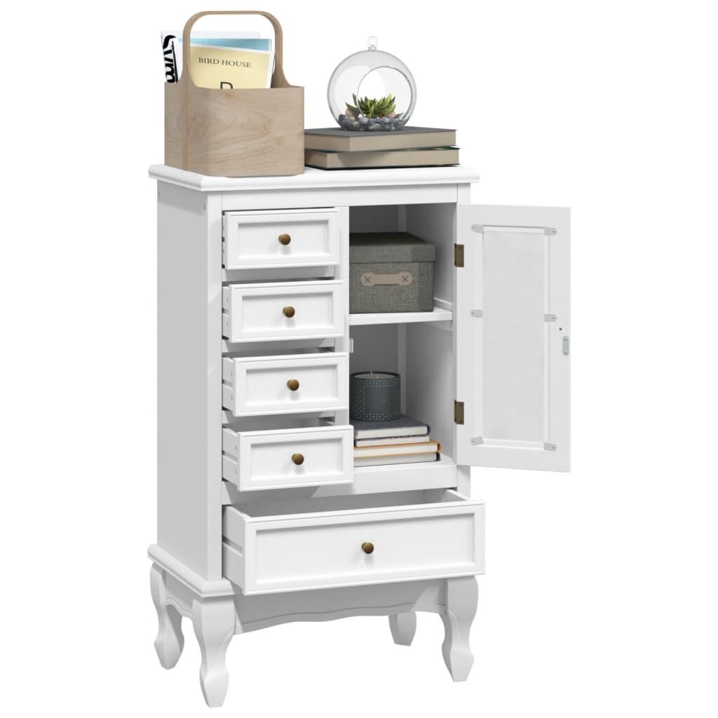 vidaXL Kast Wit met 5 Lades & 2 Planken - 40% Korting!