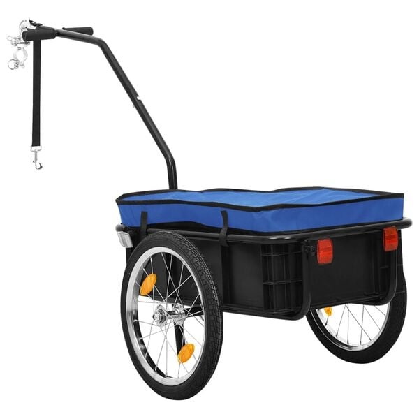 vidaXL Fietstrailer/Trekwagen Blauw - 40% Korting!