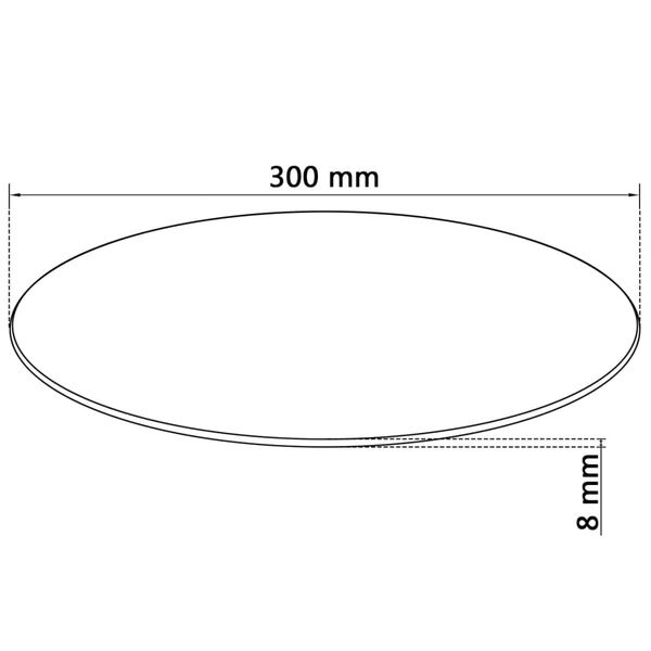 Glazen Tafelblad 30cm - VIDA XL - Krasjes - 55% Korting!