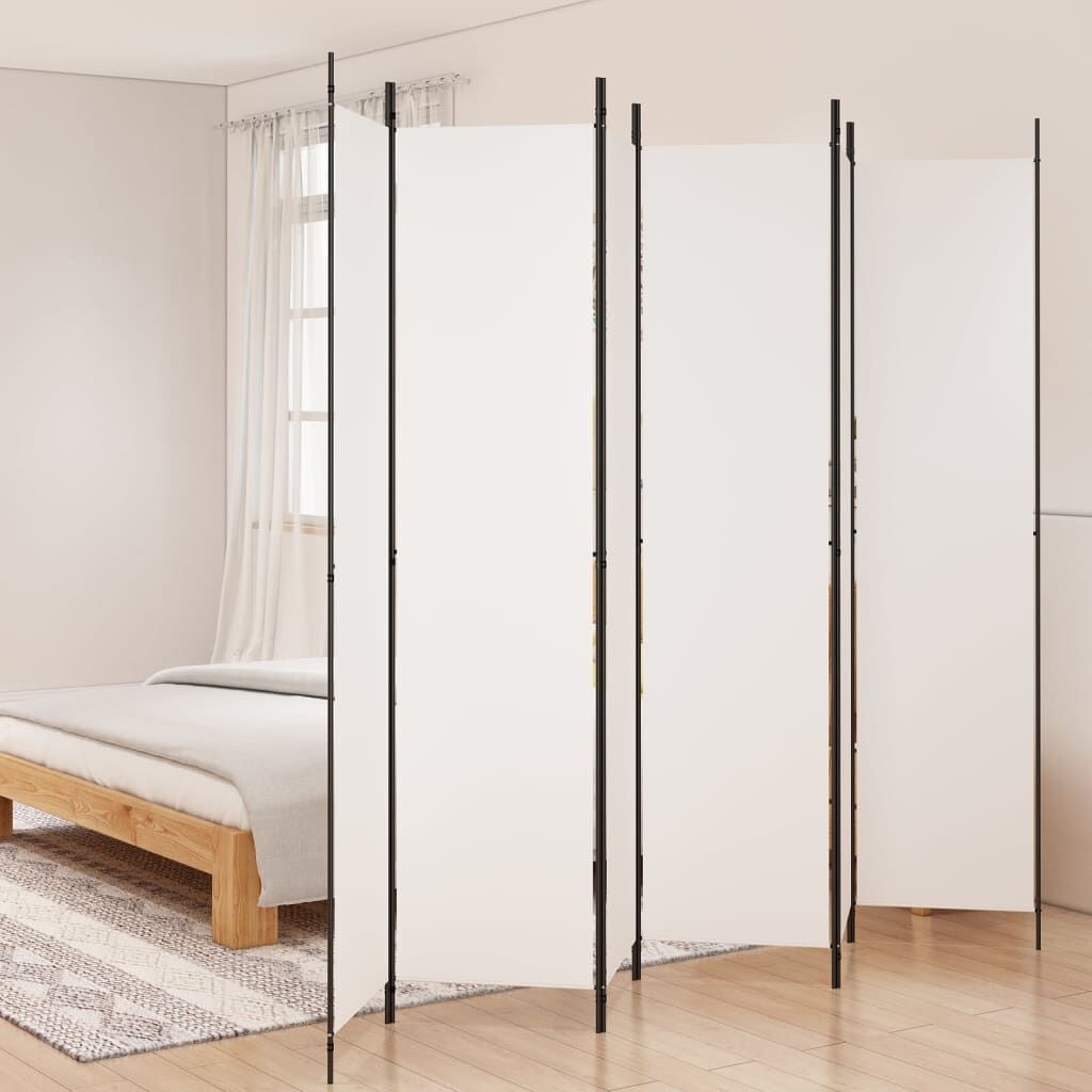 Kamerscherm 6 Panelen Wit 300x220cm - 40% Korting!