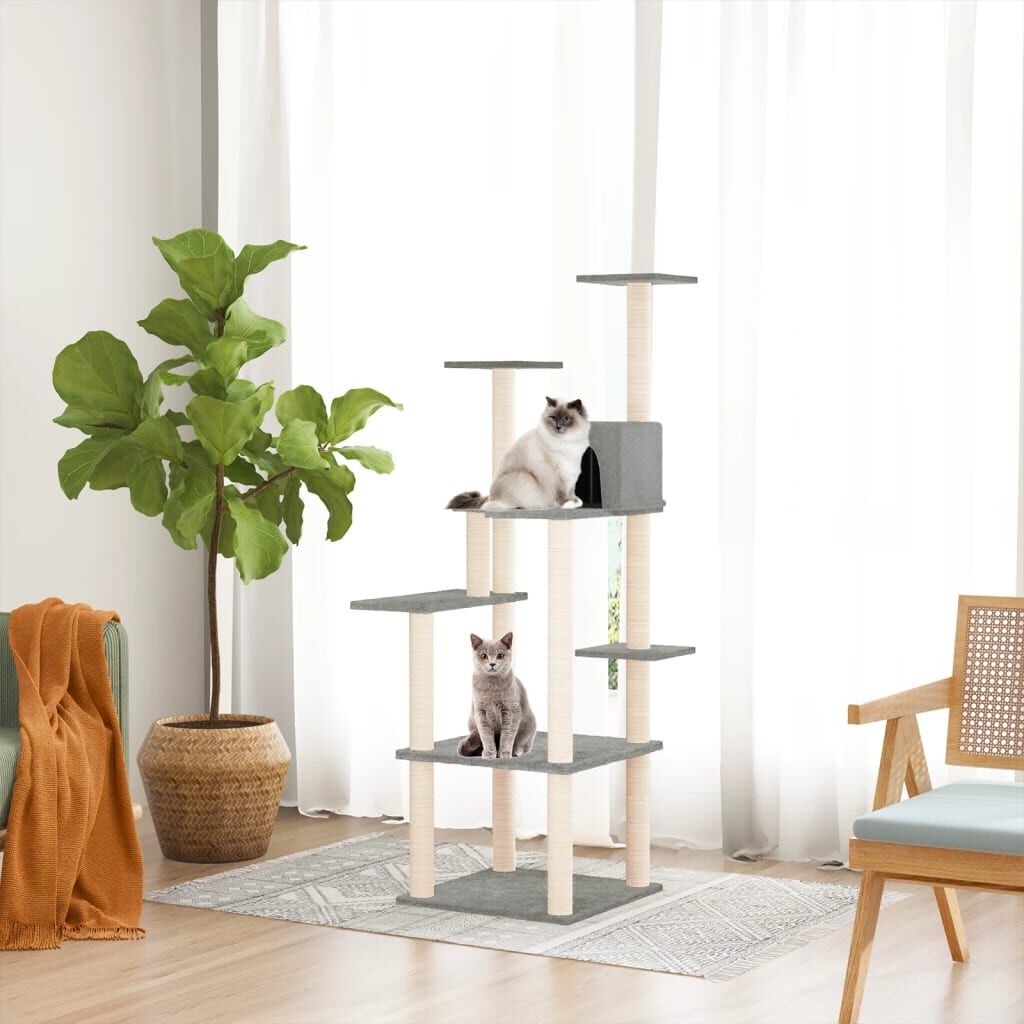 Kattenmeubel met Krabpalen Lichtgrijs - 40% Korting!