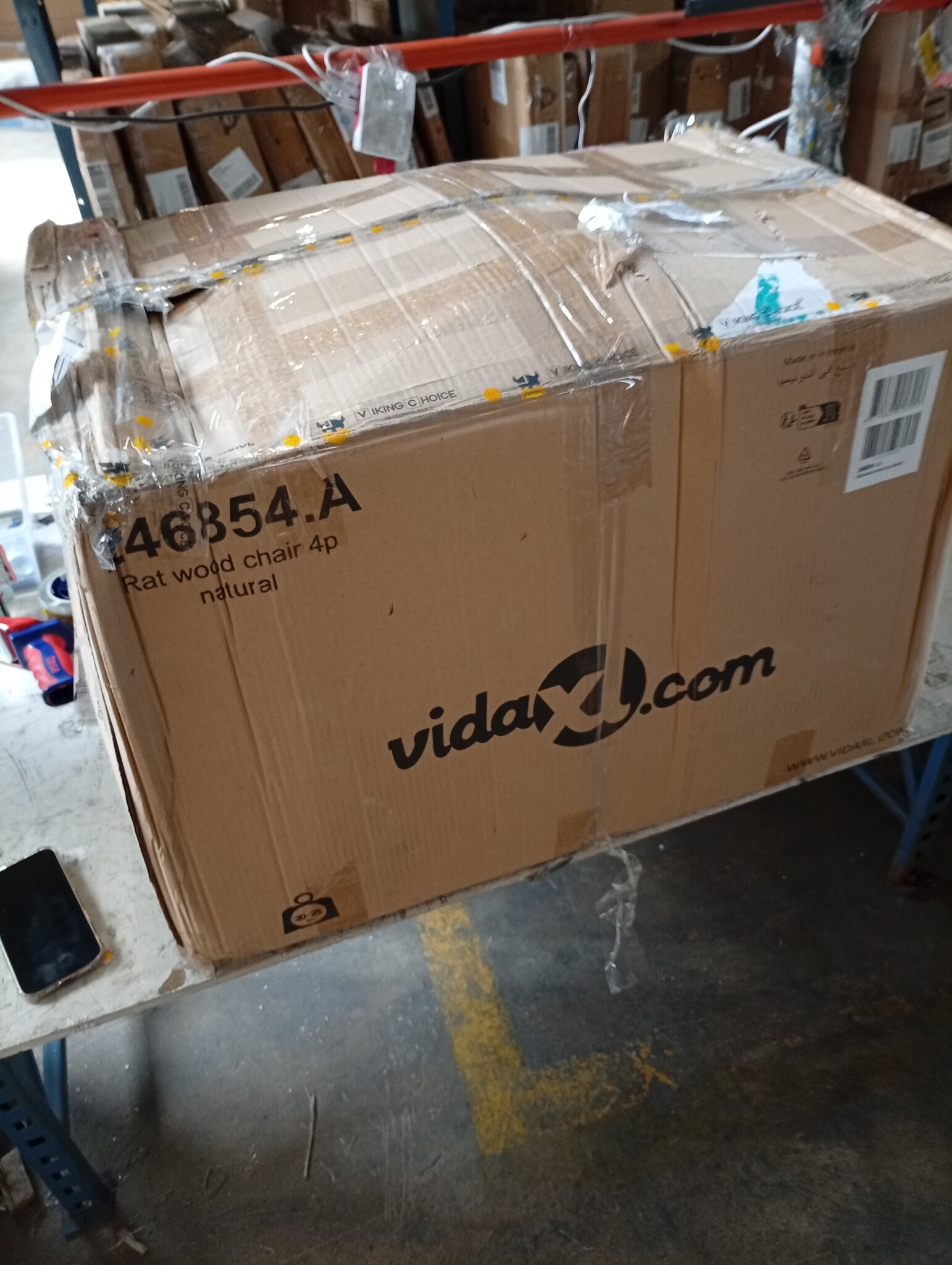 VidaXL Eetkamerstoelen (4x) Rattan Bruin -40%