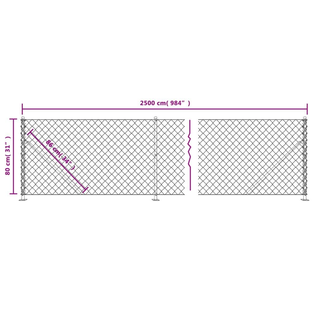 Gaashek 0,8x25m antraciet - 40% korting!