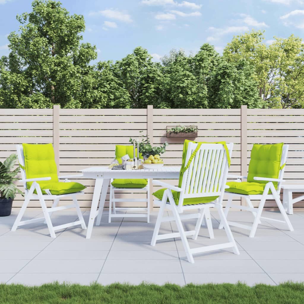 vidaXL Stoelkussens Felgroen (4 st) - Lage Rug - 40% Korting!