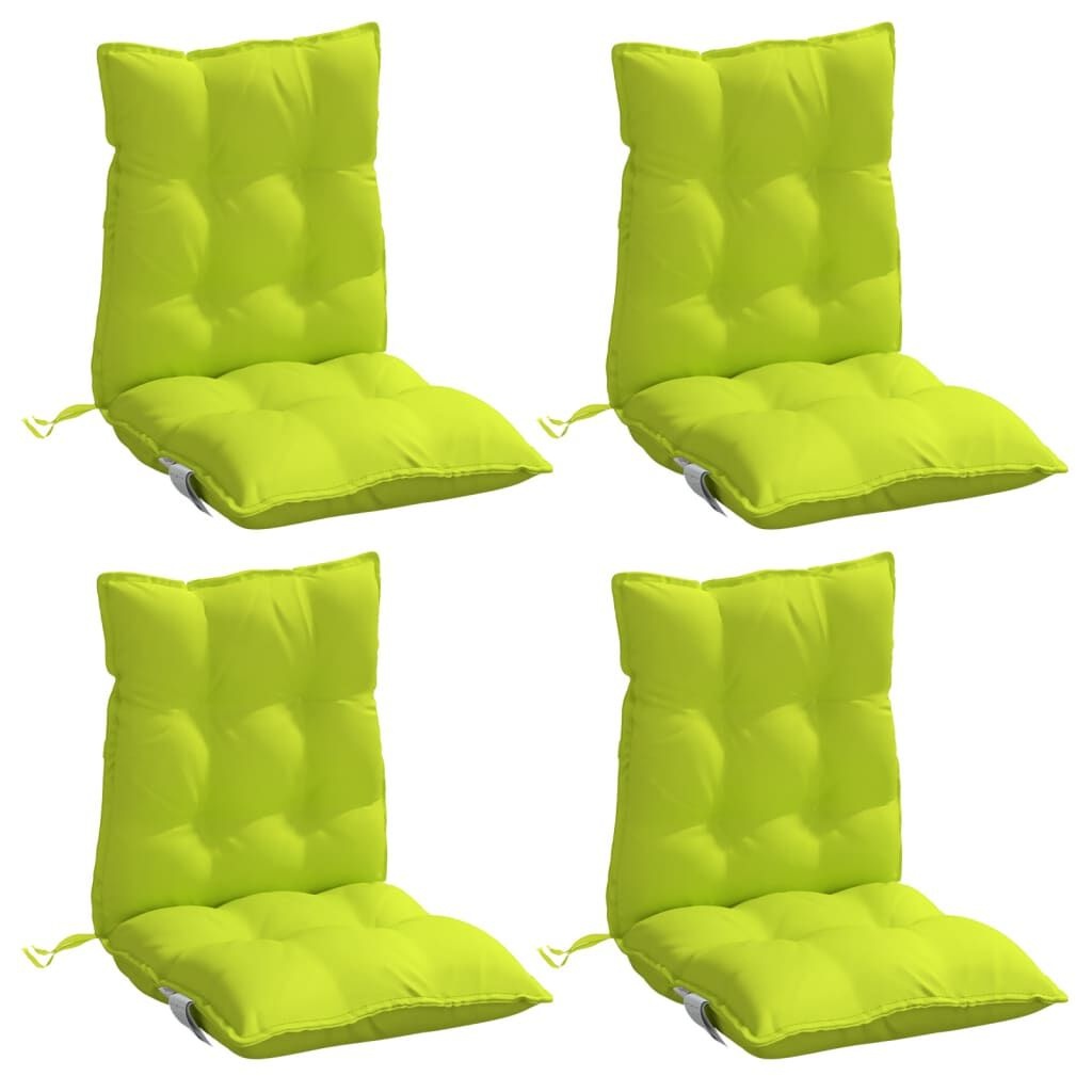 vidaXL Stoelkussens Felgroen (4 st) - Lage Rug - 40% Korting!