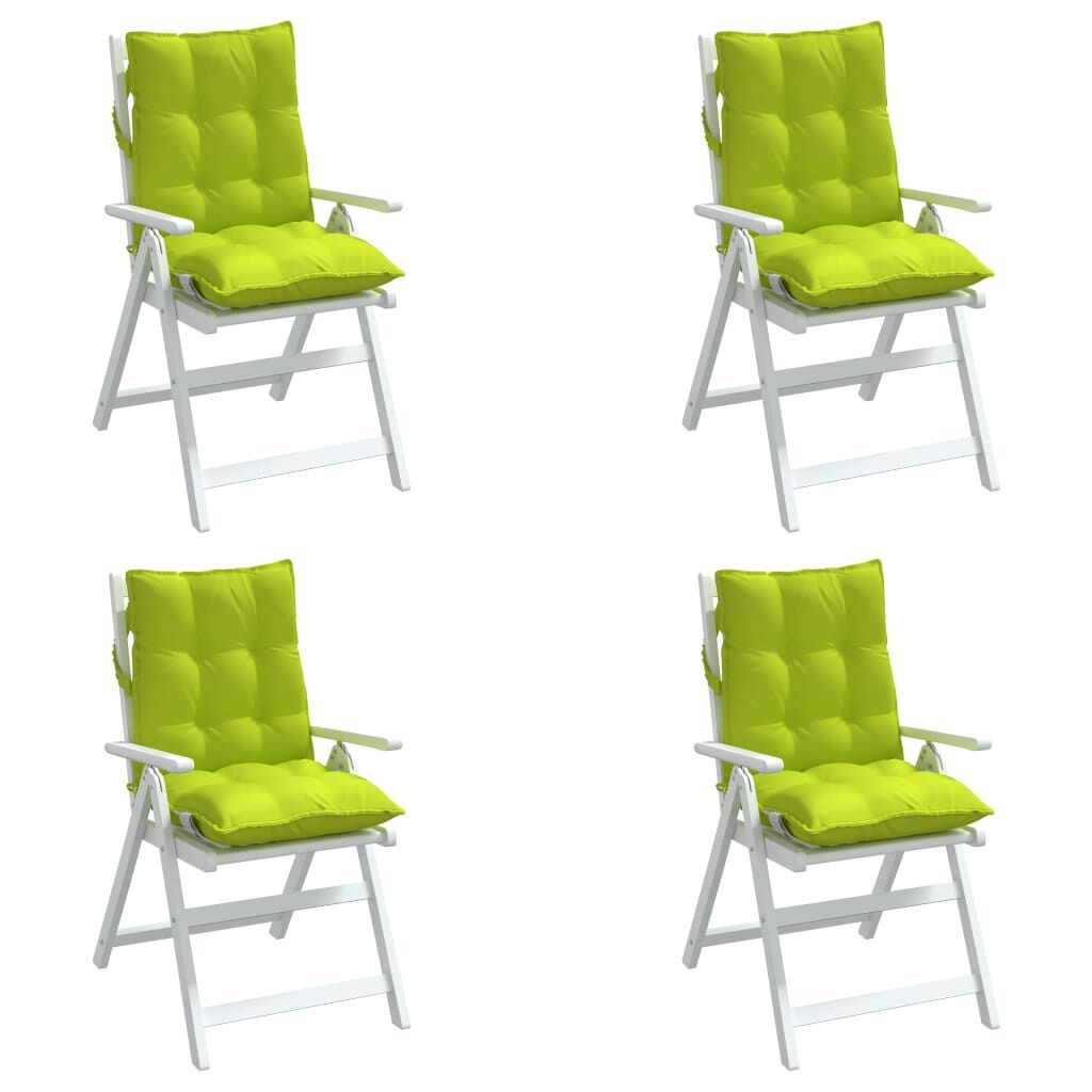 vidaXL Stoelkussens Felgroen (4 st) - Lage Rug - 40% Korting!