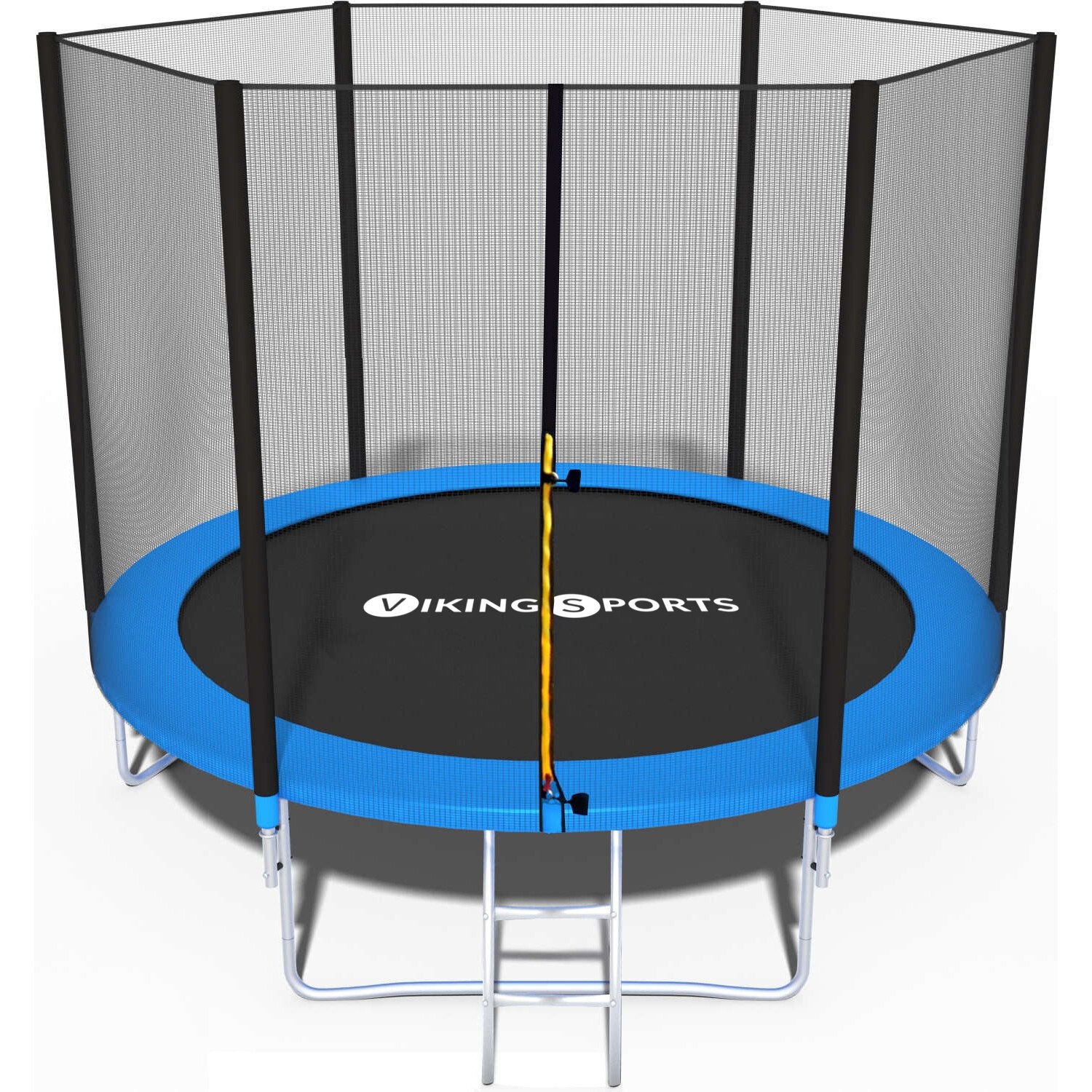 Gebruikte Trampoline 244 cm met Net - Blauw - Installatiesporen