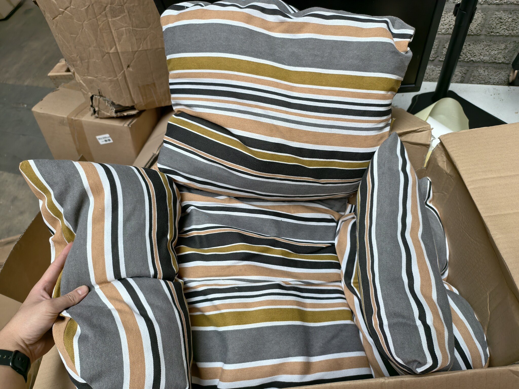 Hangstoel Kussen Sunset Gestreept - 2-delig - 50% Korting!