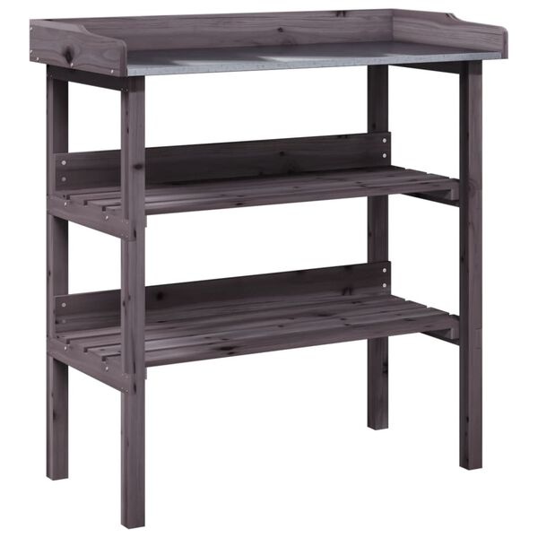 vidaXL Plantentafel Grijs 78cm - 40% Korting! (Geen Montagekit)