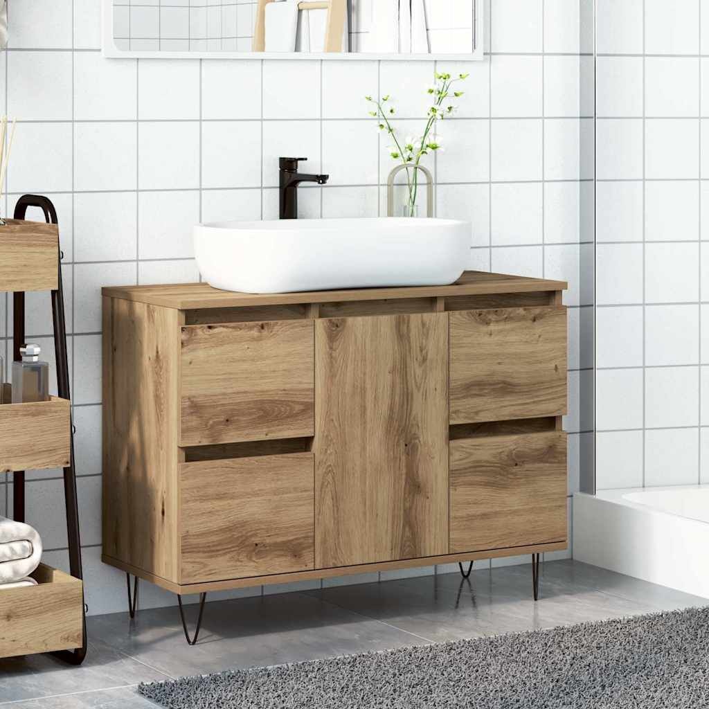 vidaXL Badkamerkast Eiken - 40% Korting! Retourdeal