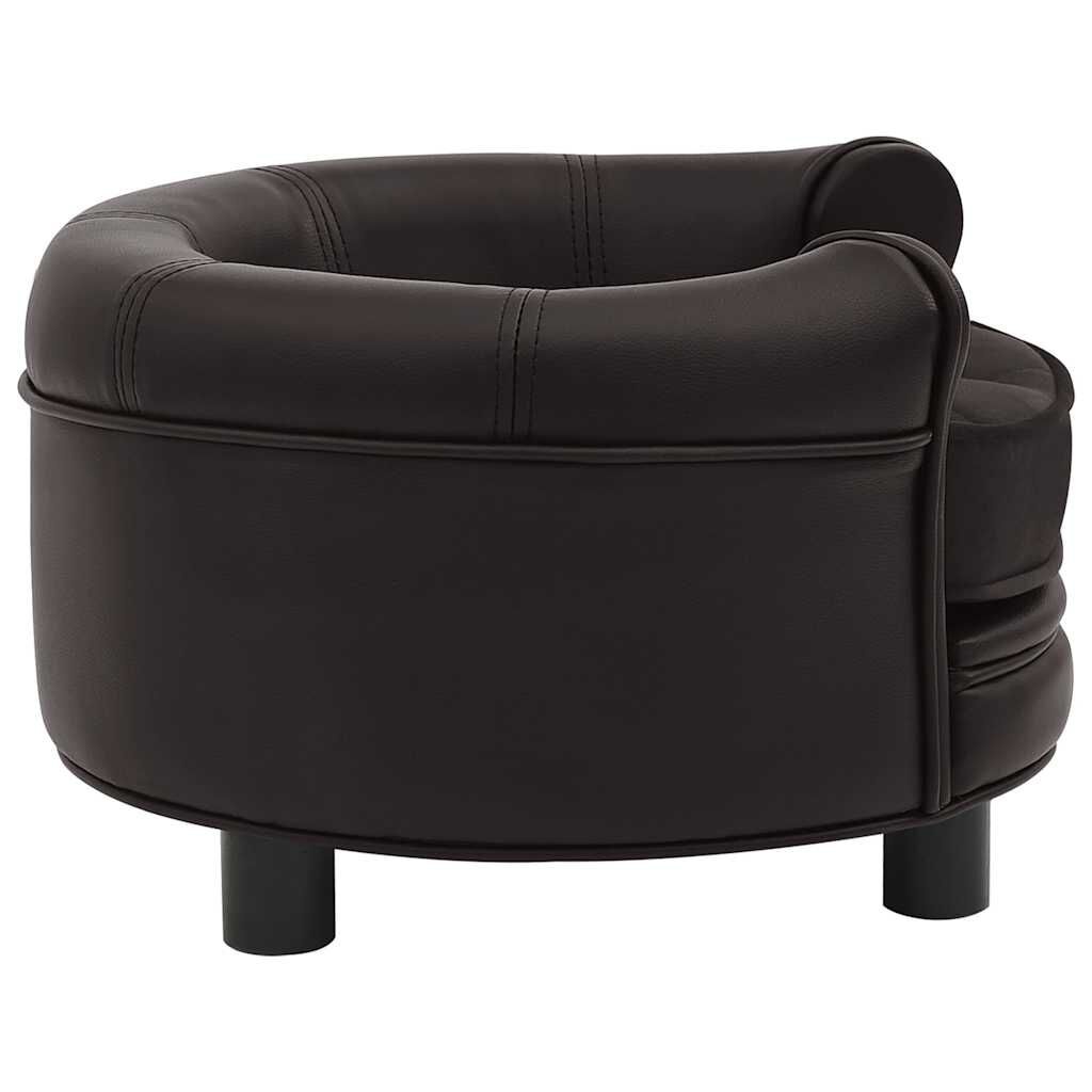 Hondenbank Bruin Pluche/Kunstleer -40%! Ideaal voor kleine honden