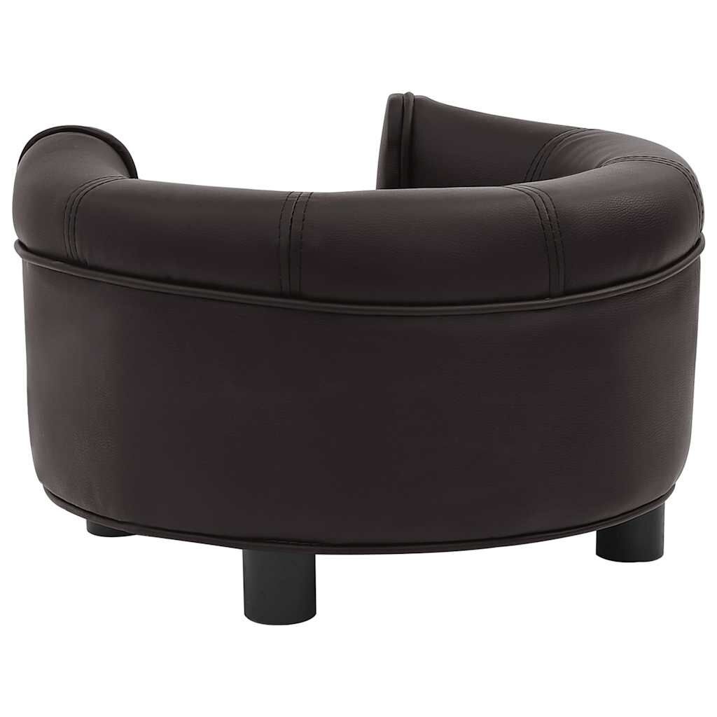 Hondenbank Bruin Pluche/Kunstleer -40%! Ideaal voor kleine honden