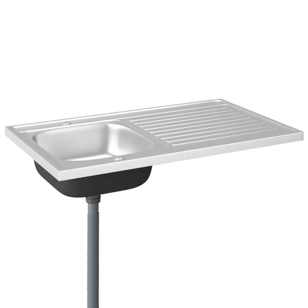 vidaXL Spoelbak RVS 100x60 - 60% Korting! Beschadigd