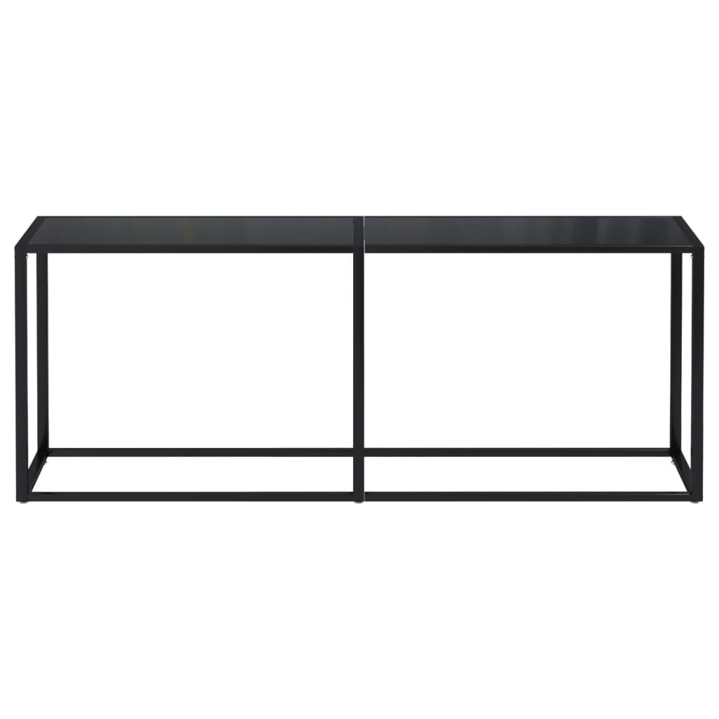 vidaXL Wandtafel Glas Zwart 200cm - Beschadigd, 40% Korting!