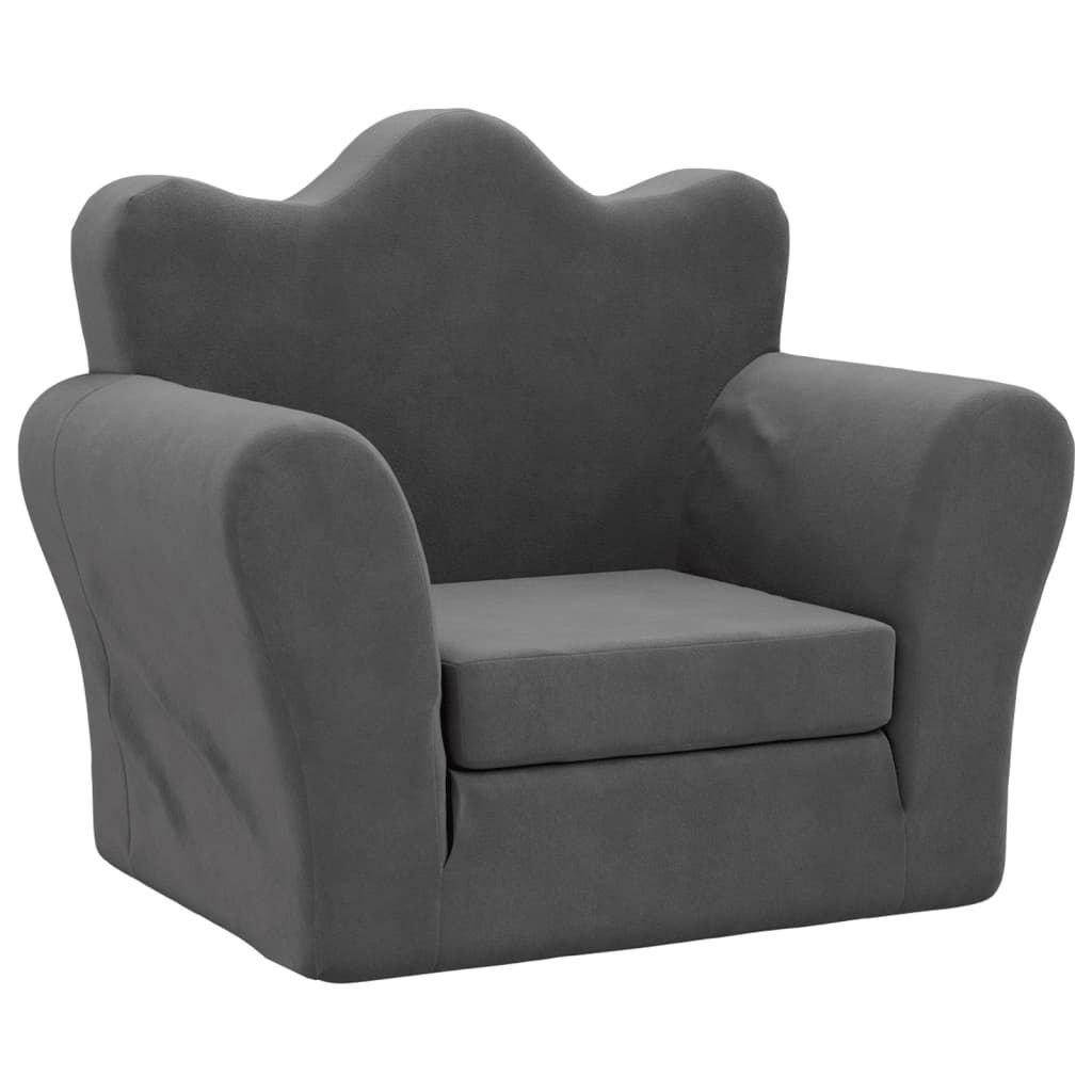 vidaXL Kinderslaapbank Pluche Antraciet -40% Korting!