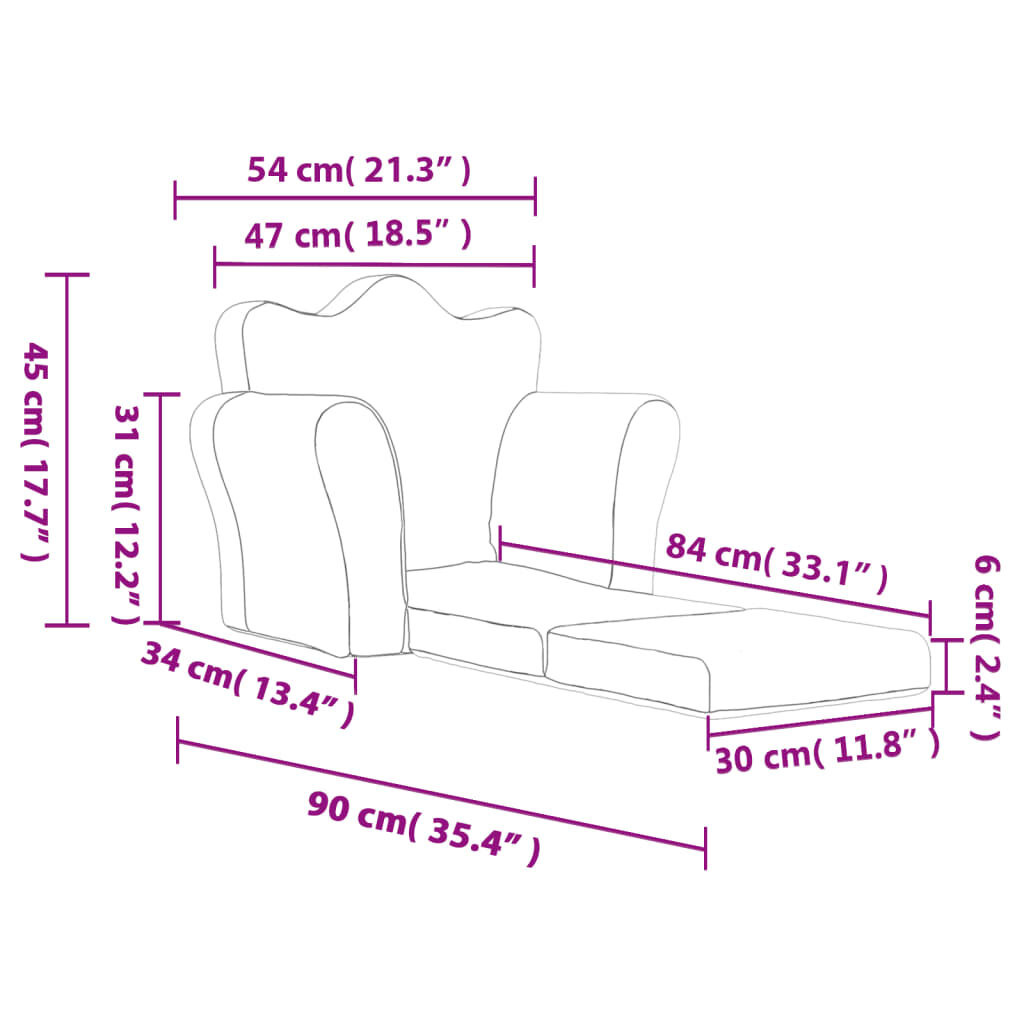 vidaXL Kinderslaapbank Pluche Antraciet -40% Korting!