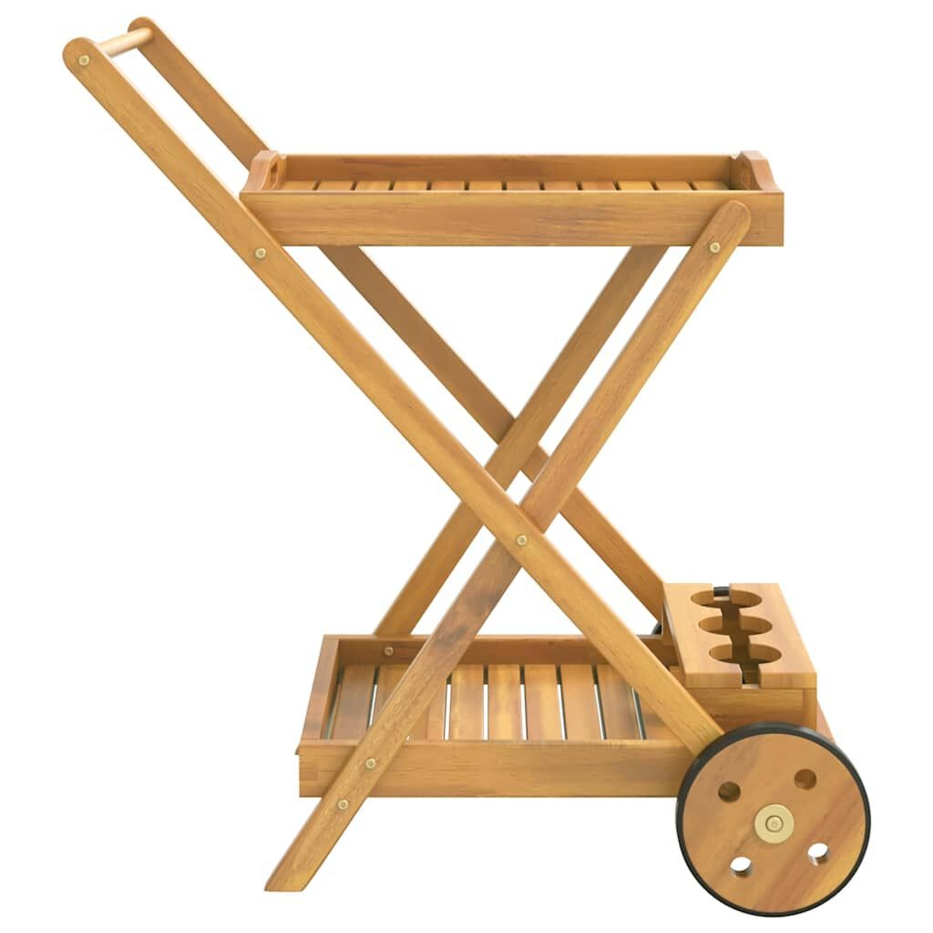 vidaXL Serveerwagen Acaciahout - 40% Korting! (Incompleet)