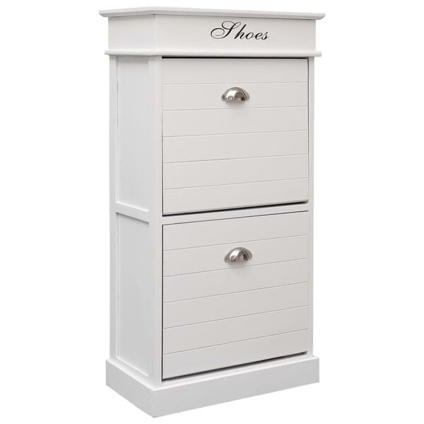 Schoenenkast Paulowniahout Wit 50x28x98cm - 35% Korting!