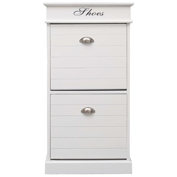 Schoenenkast Paulowniahout Wit 50x28x98cm - 35% Korting!