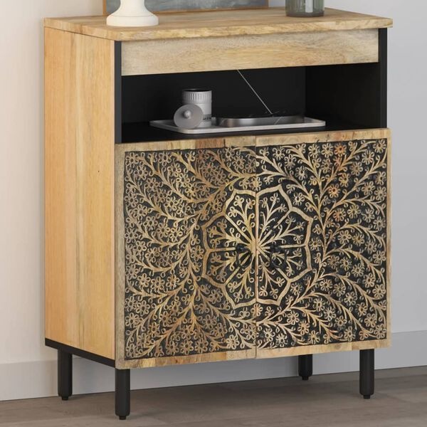 vidaXL Bijzetkast Massief Mangohout 60x33x75cm - 40% Korting!