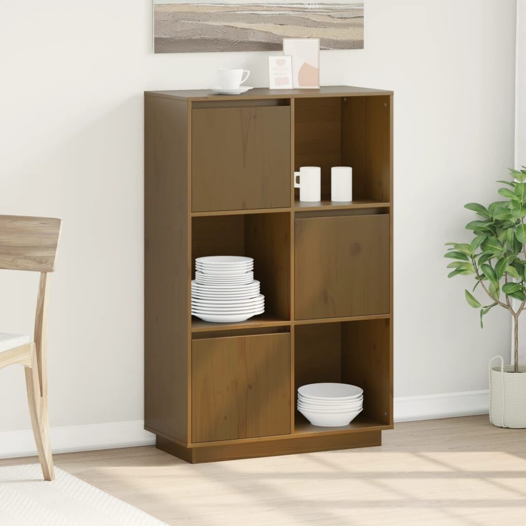 vidaXL Hoge Kast Honingbruin - 74x35x117cm - 40% Korting!