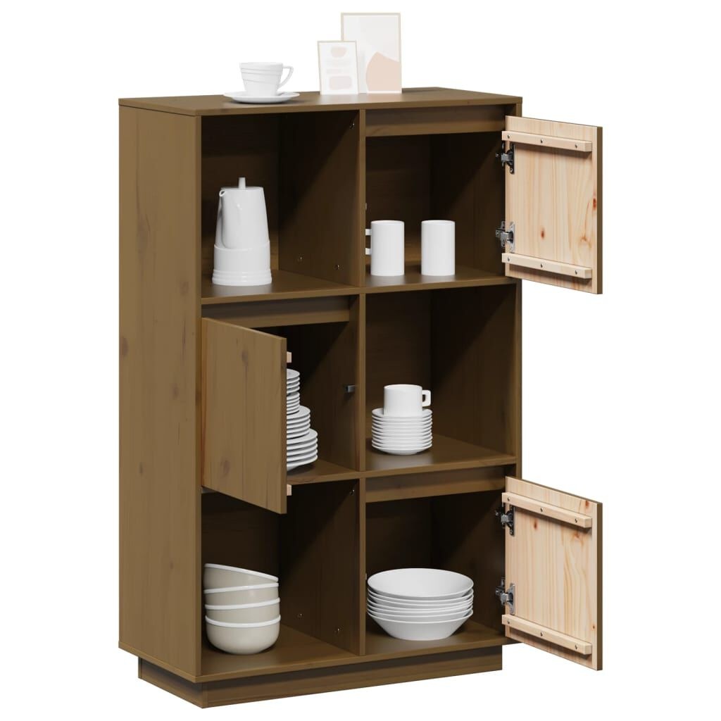 vidaXL Hoge Kast Honingbruin - 74x35x117cm - 40% Korting!