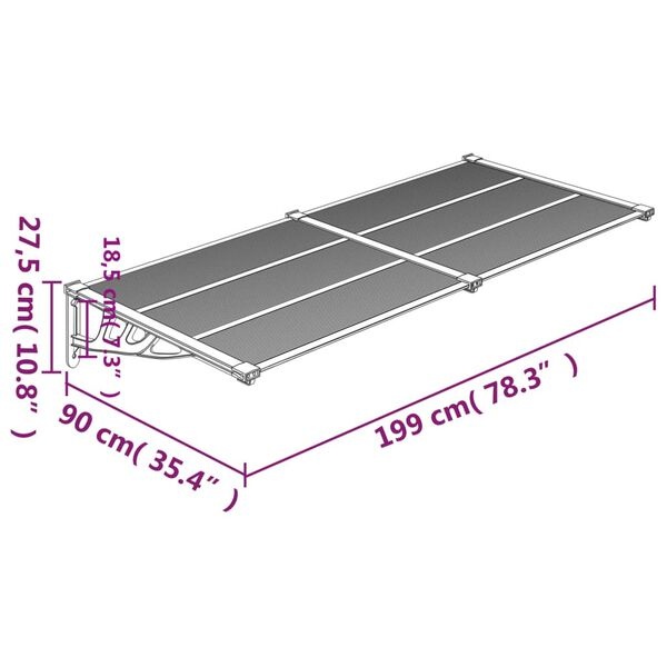 vidaXL Deurluifel 199x90 Zwart/Transparant - 40% Korting!
