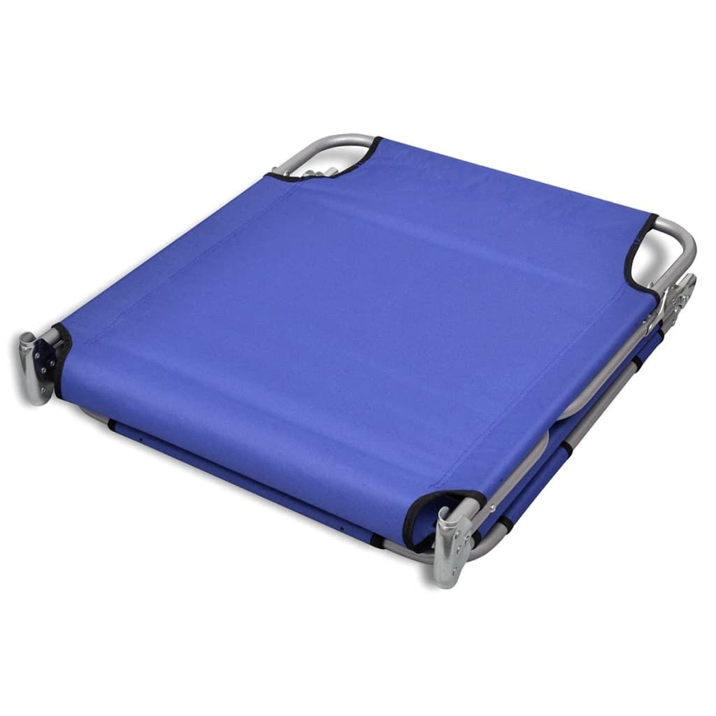VidaXL Ligbed Inklapbaar Blauw - 35% Korting!