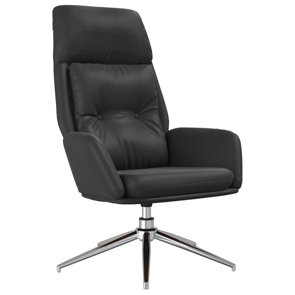 vidaXL Relaxstoel Echt Leer Zwart - 40% Korting!