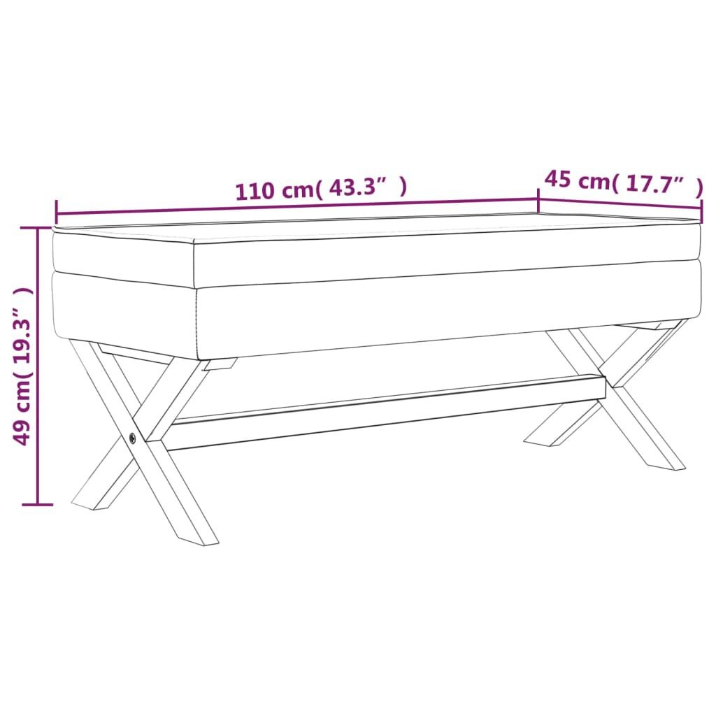 vidaXL Opbergkruk 110cm Linnen - 35% Korting!