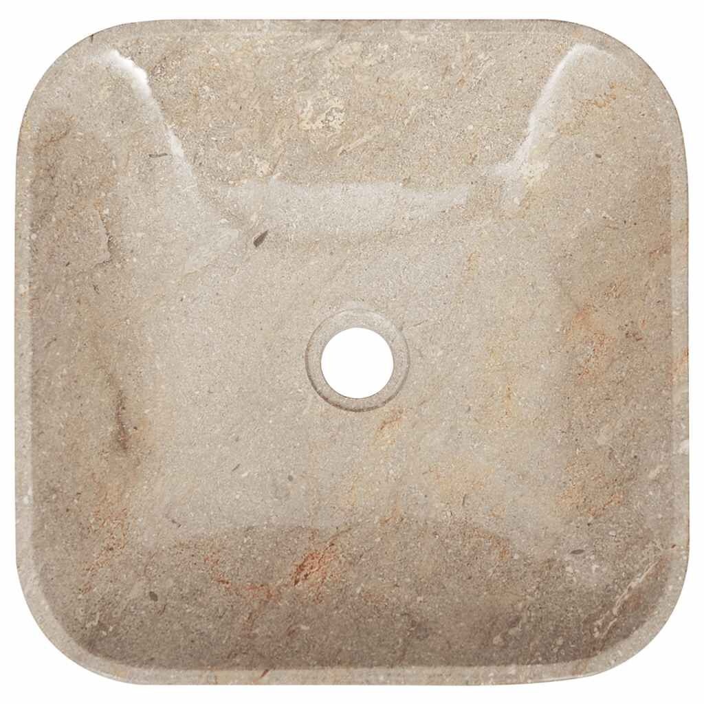 Marmeren Gootsteen Grijs 40x40cm - Beschadigd, Maar Super Deal! 71% Korting