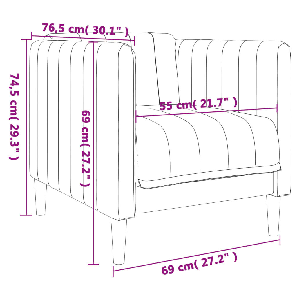 vidaXL Fauteuil Lichtgrijs - 47% Korting!
