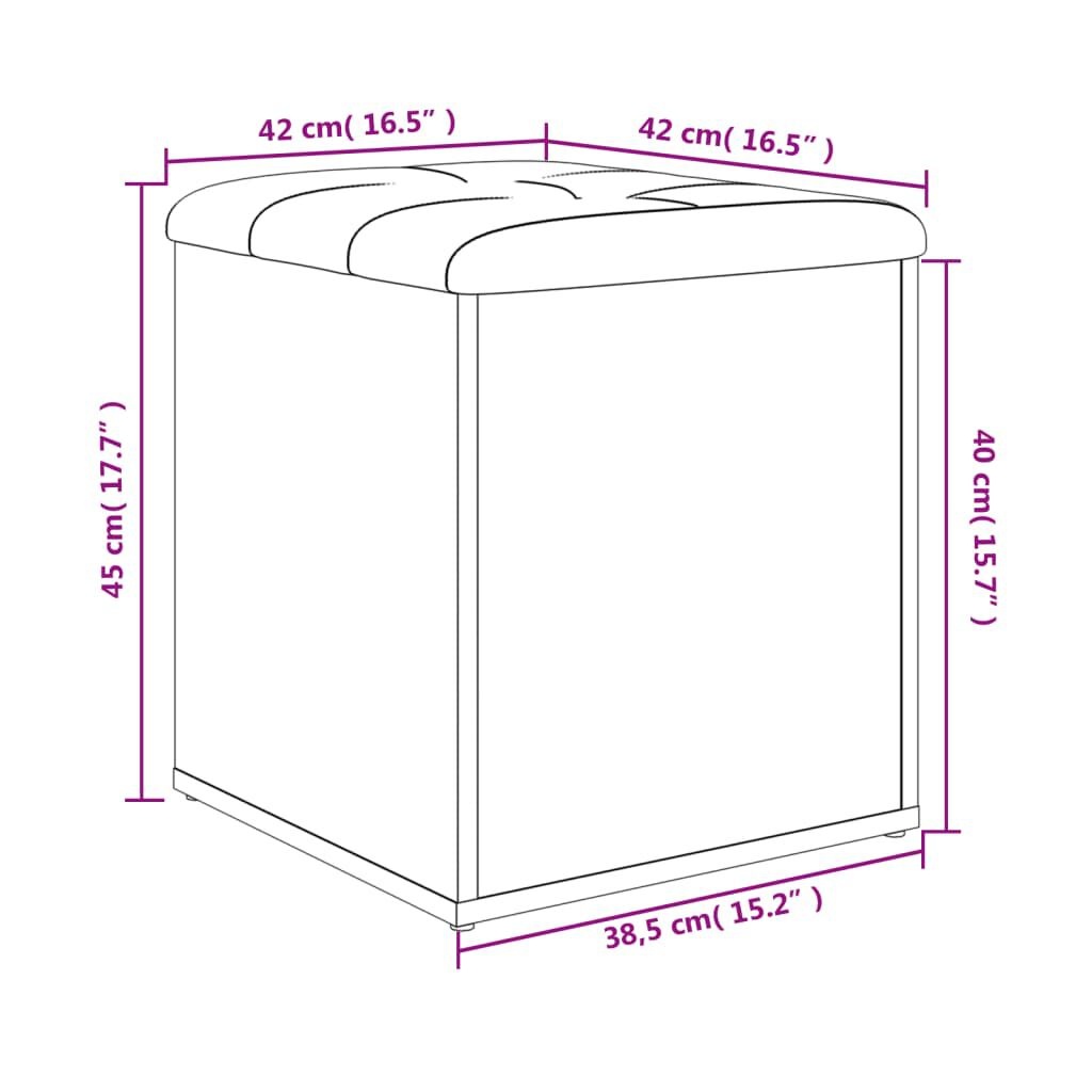 vidaXL Opbergbank Betongrijs 42x42x45cm - 43% Korting!