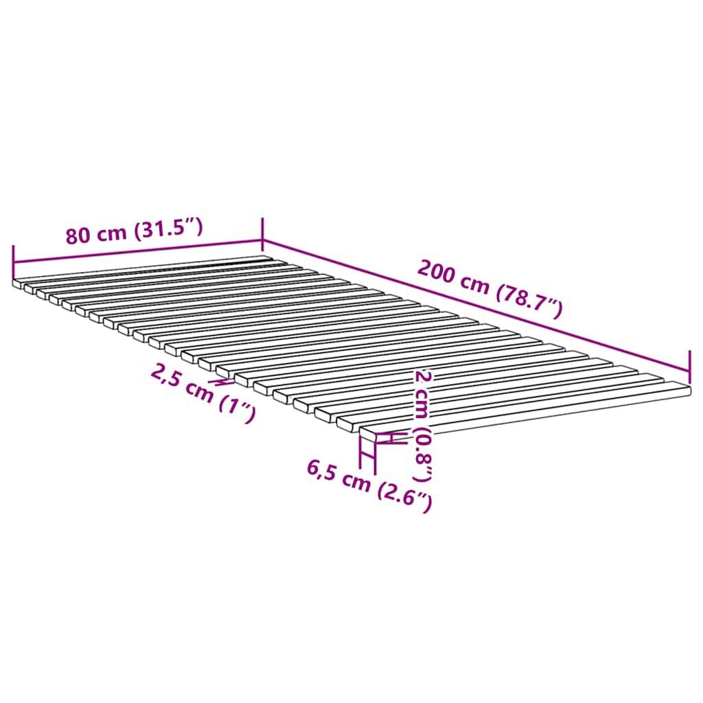 Lattenbodem Grenenhout 80x200cm - 51% Korting!
