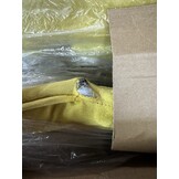 vidaXL Kantoorstoel draaibaar fluweel geel