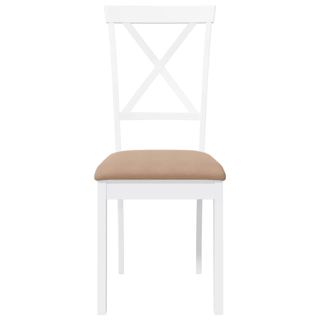 VidaXL Eetkamerstoelen (2 st) Wit Rubberhout - 42% Korting!